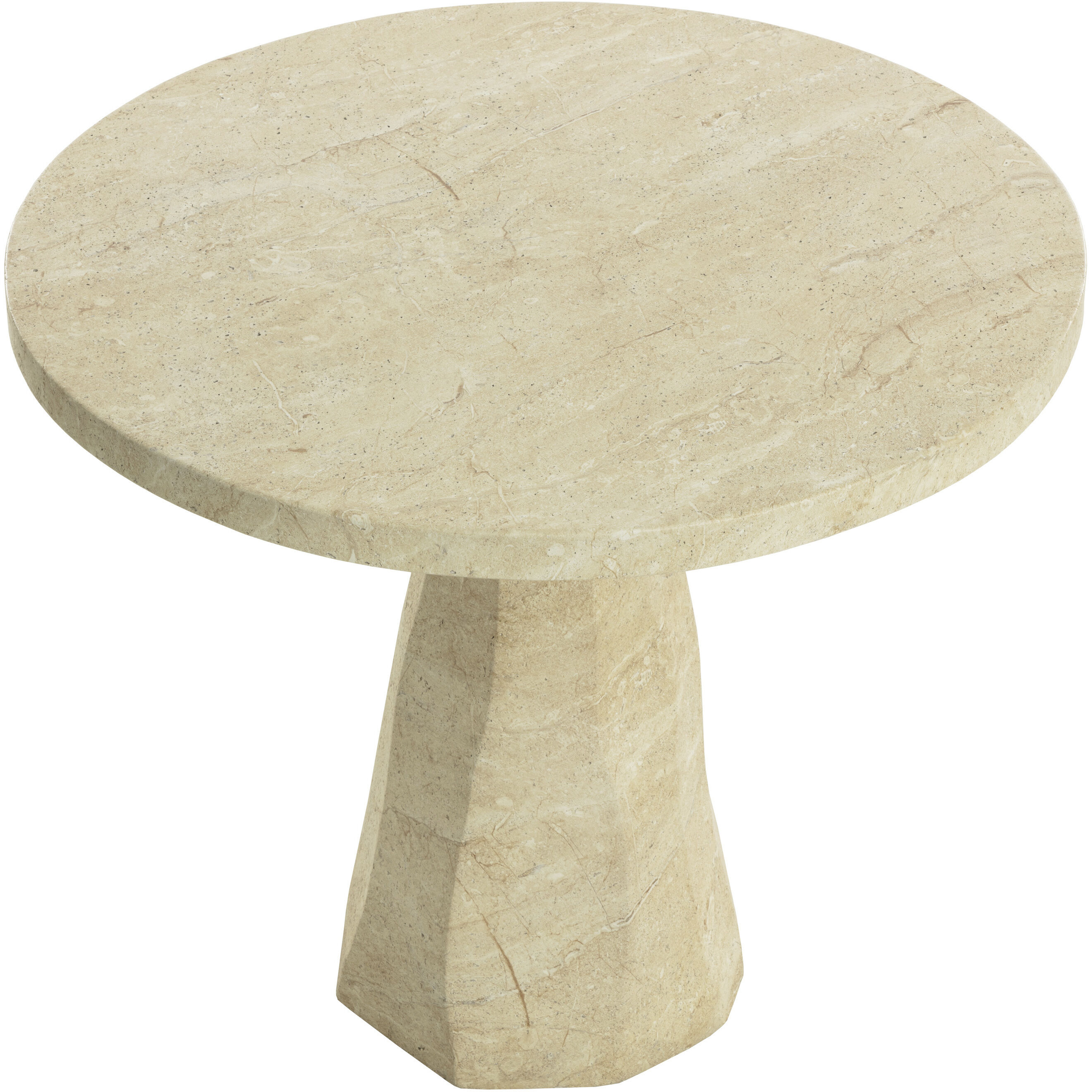 Kliff 34 X 30 inch Travertine Look Outdoor Bistro Table